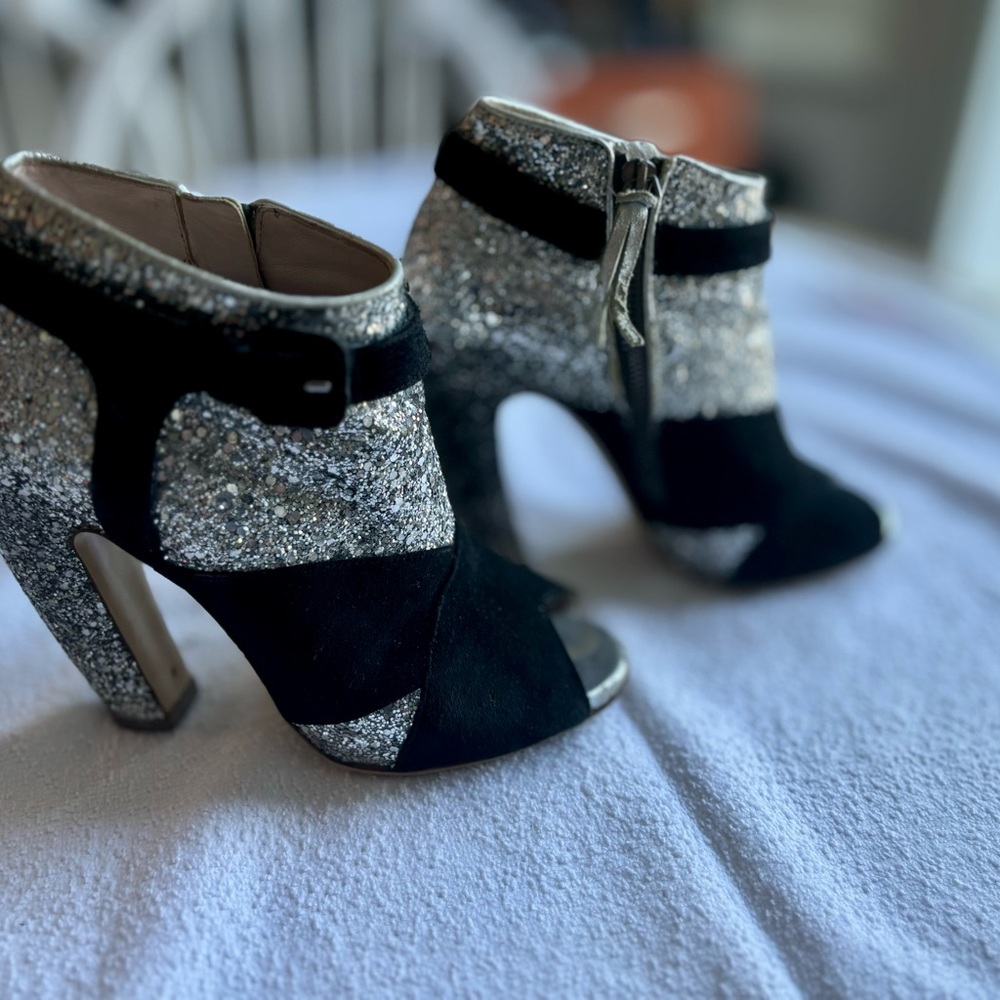 Miu Miu Glitter Open Toe Boots. Size 6. Used - Go… - image 3